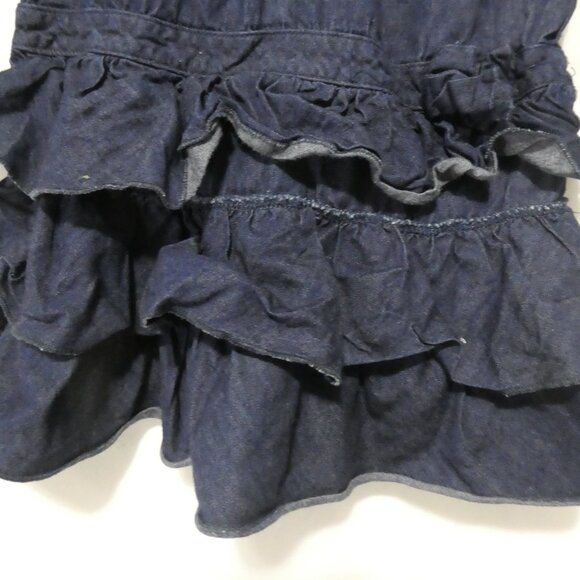MAGGIE & ZOE | 5T | Blue Denim Dress with Collar and Ruffles - Picture 7 of 16